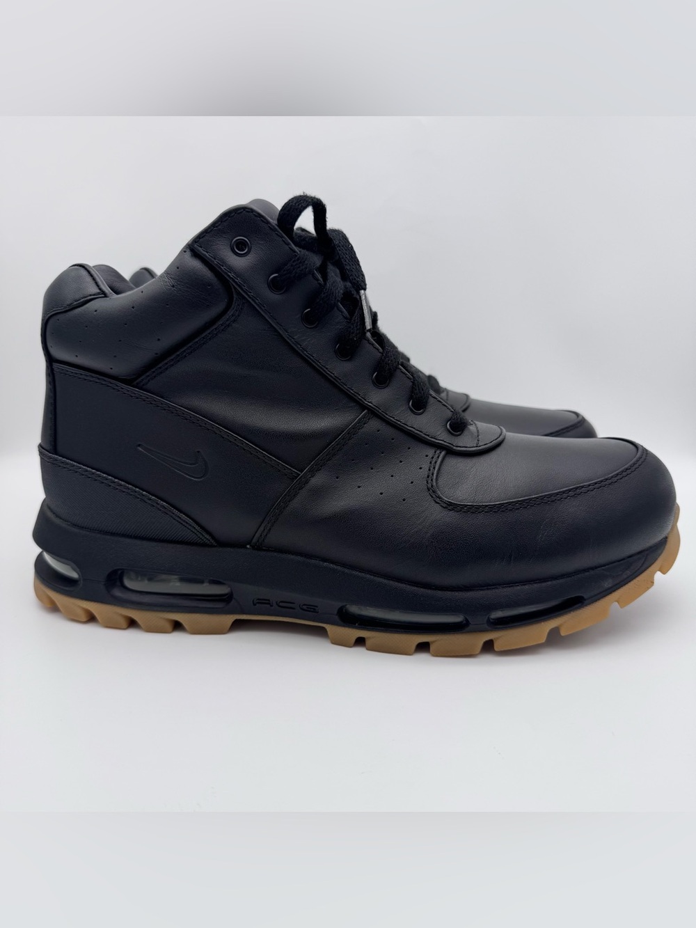 Nike Air Max Goadome ACG Black Gum Leather Boots 865031-017 Men Size 12 - Picture 2 of 12